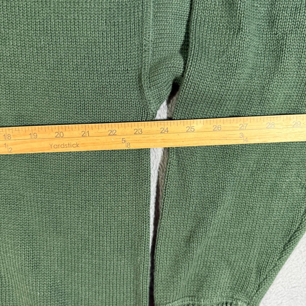 Eddie Bauer Mens‎ Large Crew Neck Long Sleeve Cotton Knit Sweater Green Casual - Picture 6 of 7
